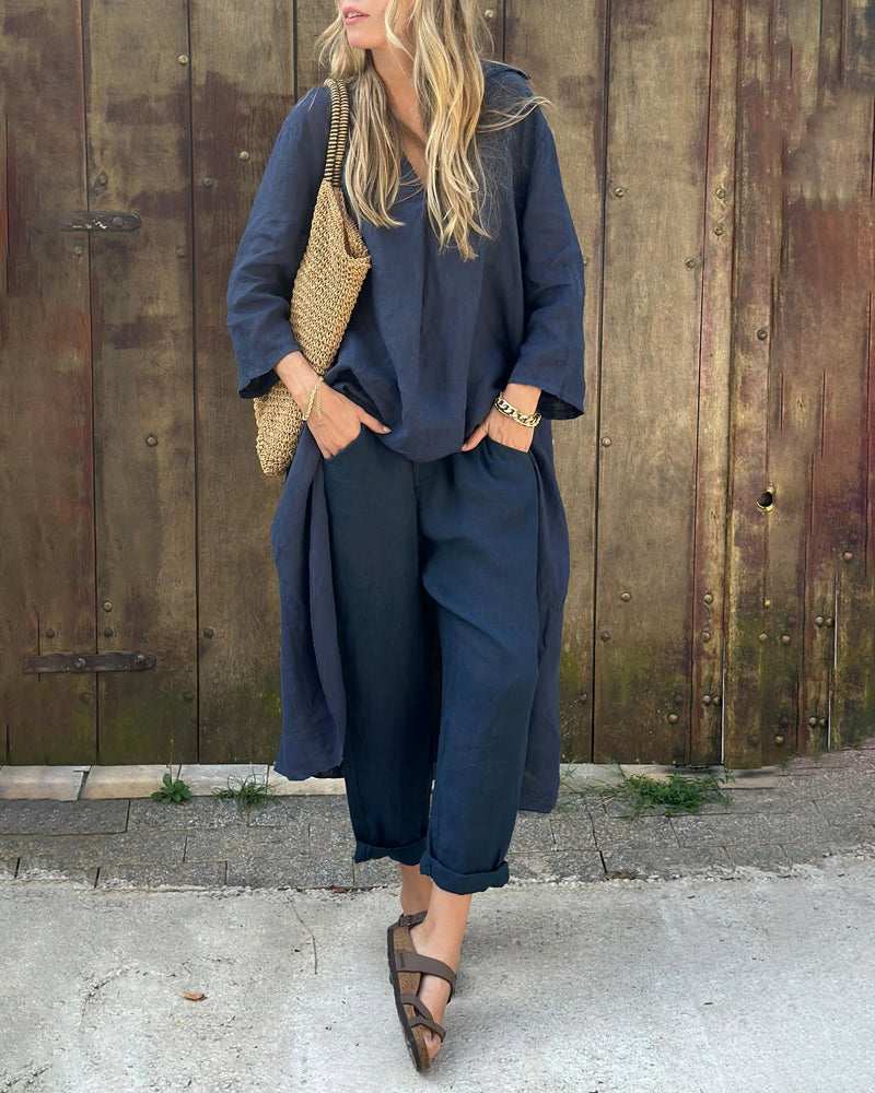 Vaelora - Elegant Draped Ensemble