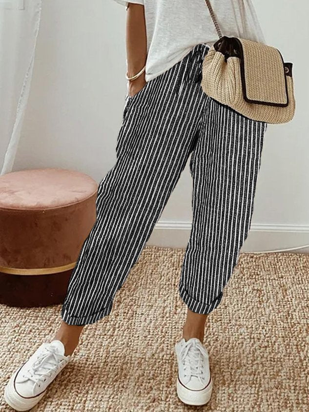 Pantaloni Eleganti e Confortevoli in Tessuto Fluido