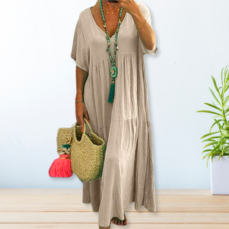 Maelis | Abito in Cotone e Lino Elegante