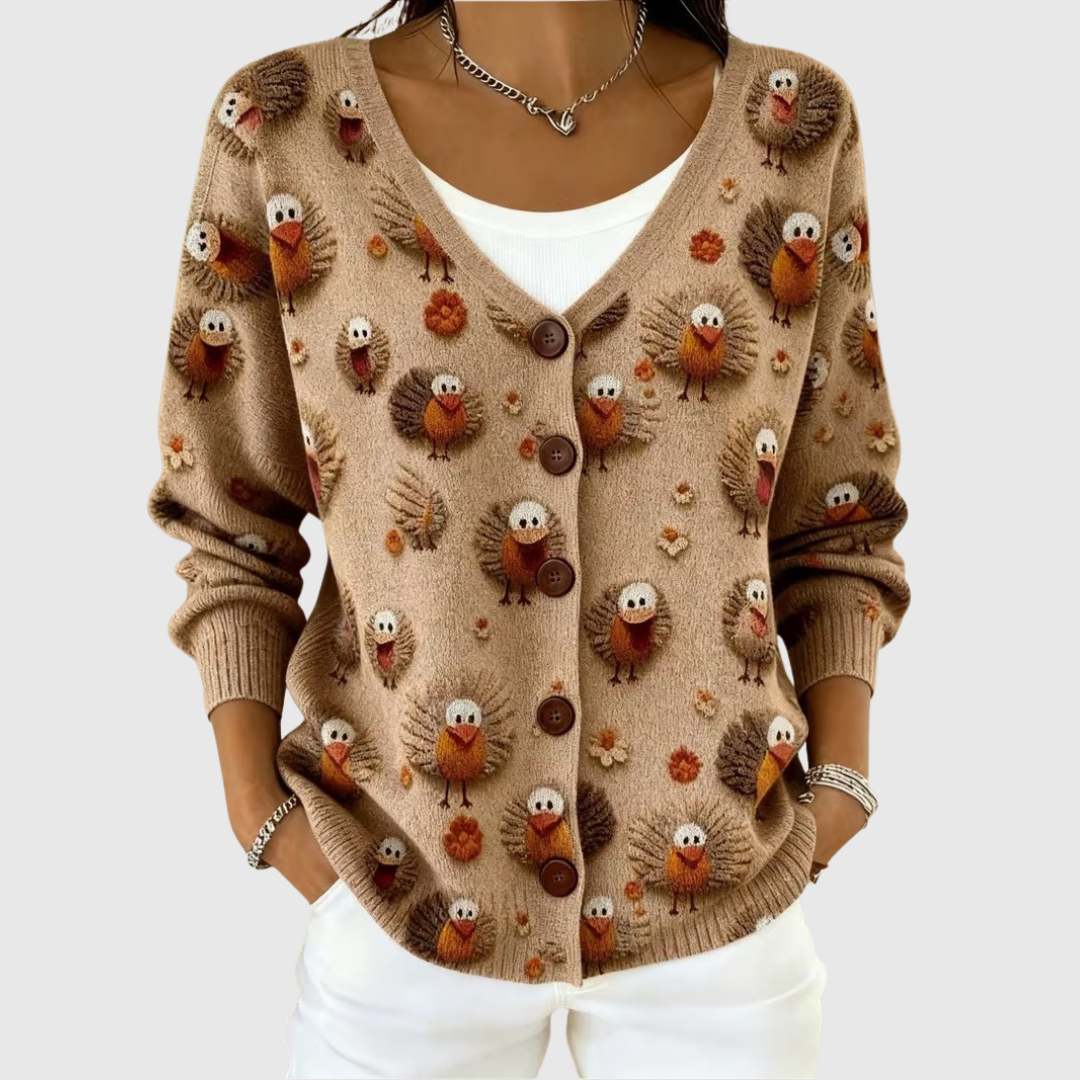 Comfortable Button-Up Knit Cardigan