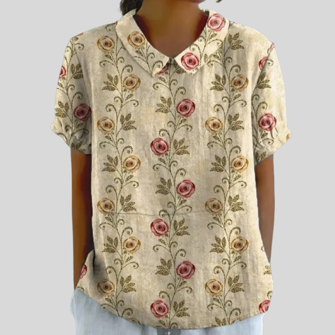 Elegante Top Floreale Confortevole
