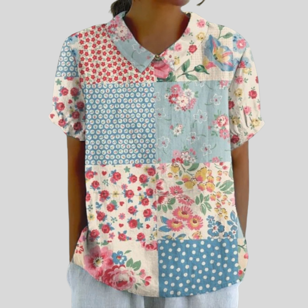 Elegante Top Floreale Confortevole