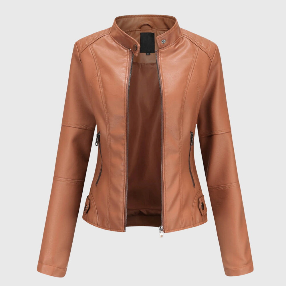 Giorgina™ - Elegante Giacca in Pelle Femminile