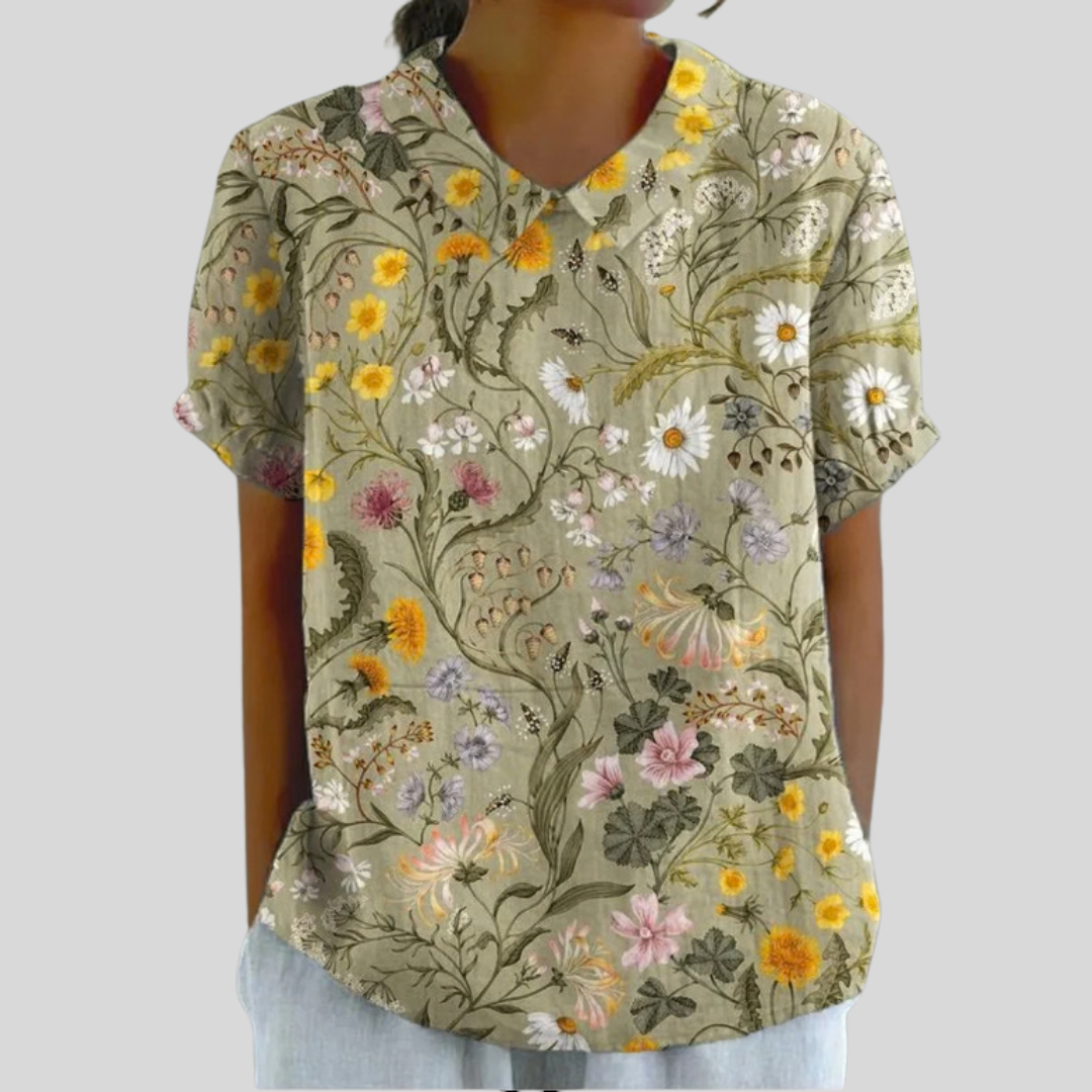 Elegante Top Floreale Confortevole