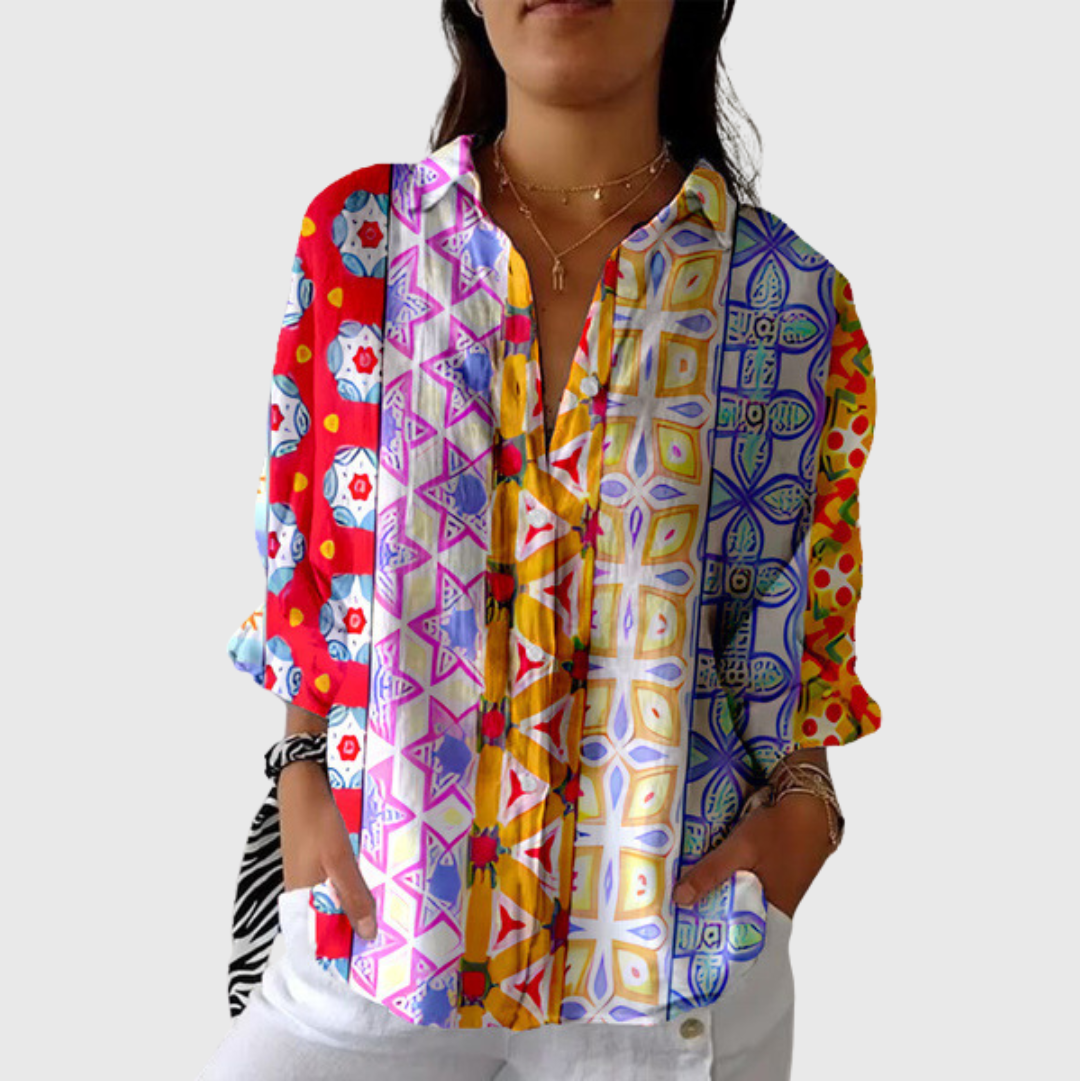 Leggera e Colorata Blusa Stampata
