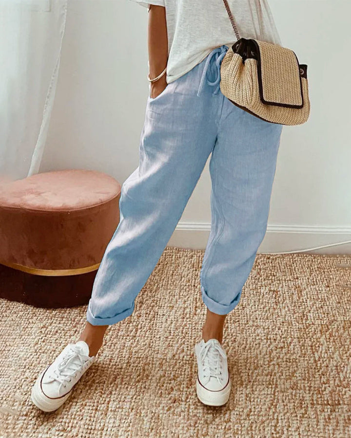 Pantaloni Eleganti e Confortevoli in Tessuto Fluido