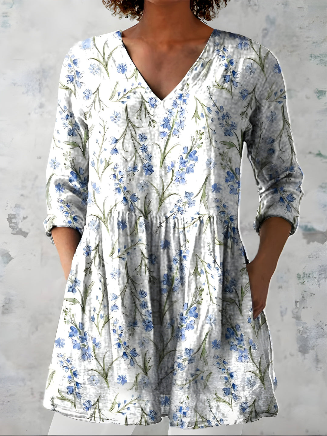 Beatrice | Blusa Lunga con Scollatura a V – Perfetta per l'Autunno