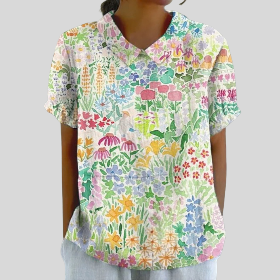 Elegante Top Floreale Confortevole