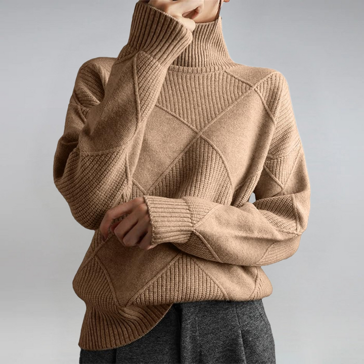 Lauren | Pullover in Lussuoso Cachemire con Collo Alto