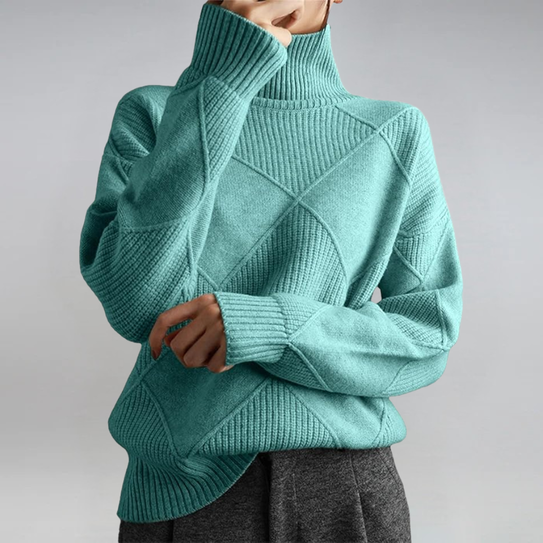 Lauren | Pullover in Lussuoso Cachemire con Collo Alto