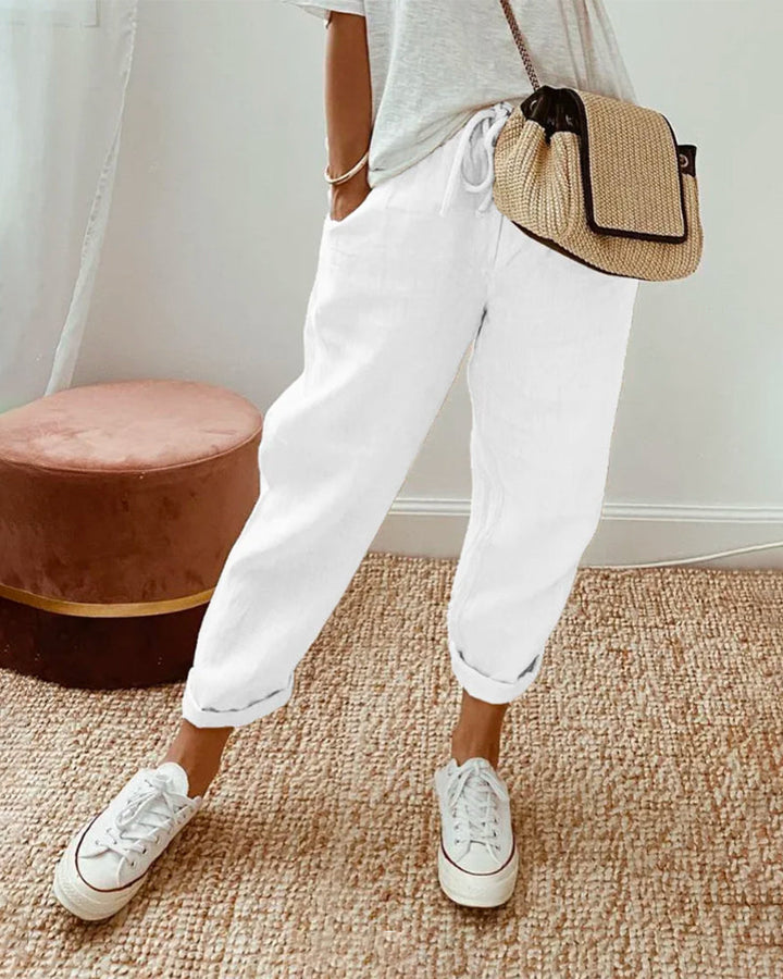 Pantaloni Eleganti e Confortevoli in Tessuto Fluido