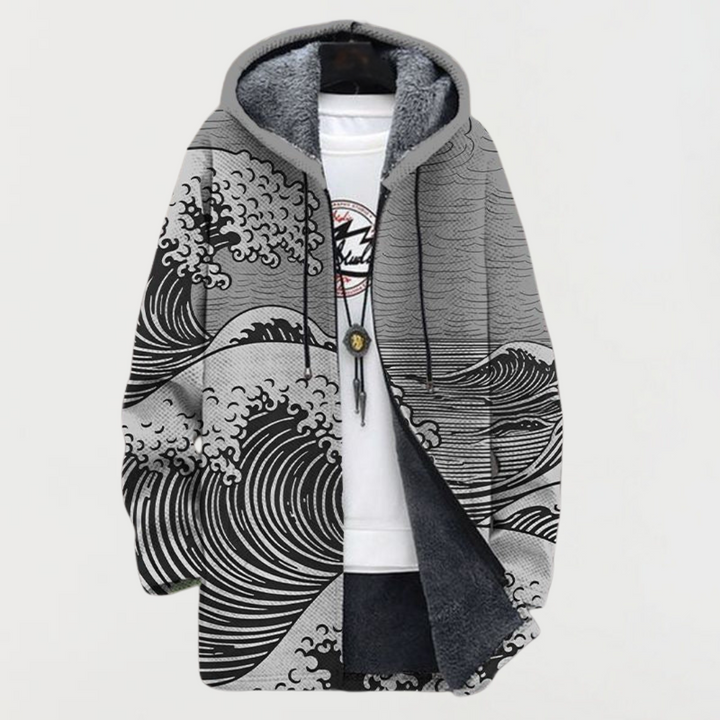 Simone | Giacca da donna con cappuccio e design a onde