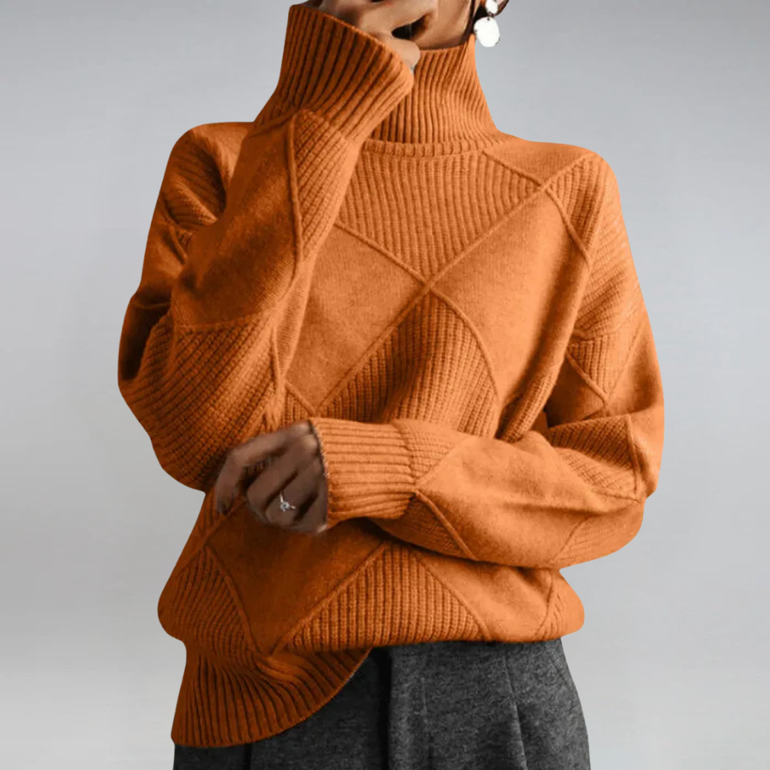 Lauren | Pullover in Lussuoso Cachemire con Collo Alto