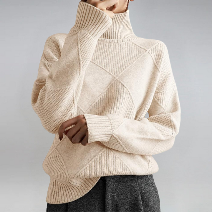 Lauren | Pullover in Lussuoso Cachemire con Collo Alto