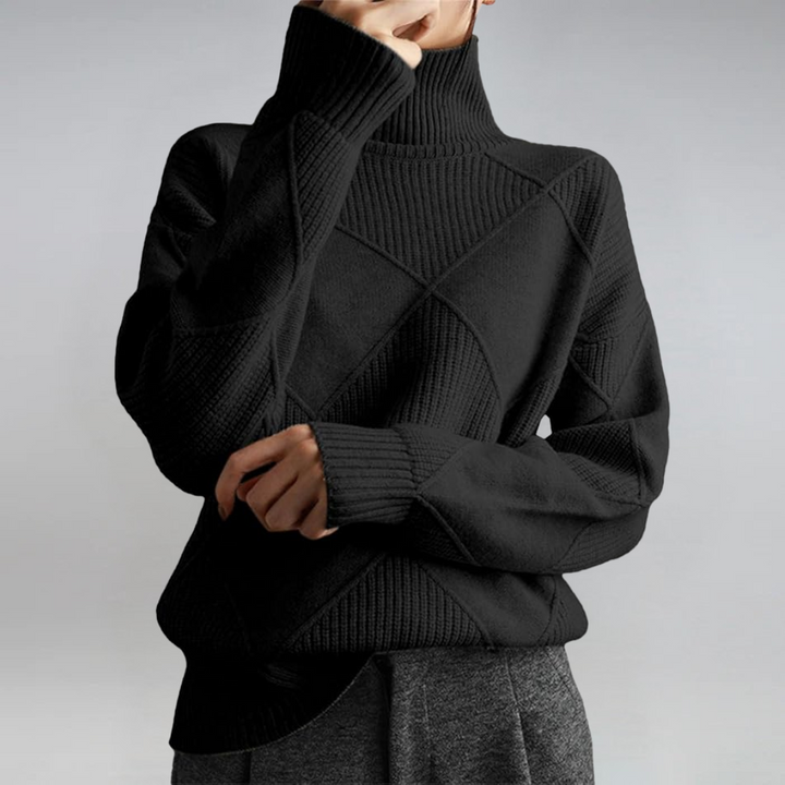 Lauren | Pullover in Lussuoso Cachemire con Collo Alto