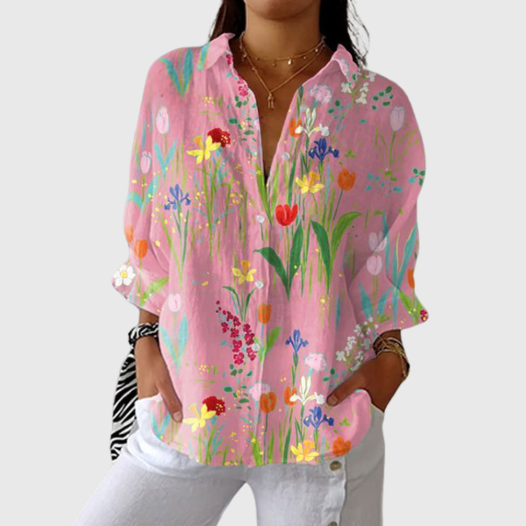 Leggera Blusa Colorata con Stampa