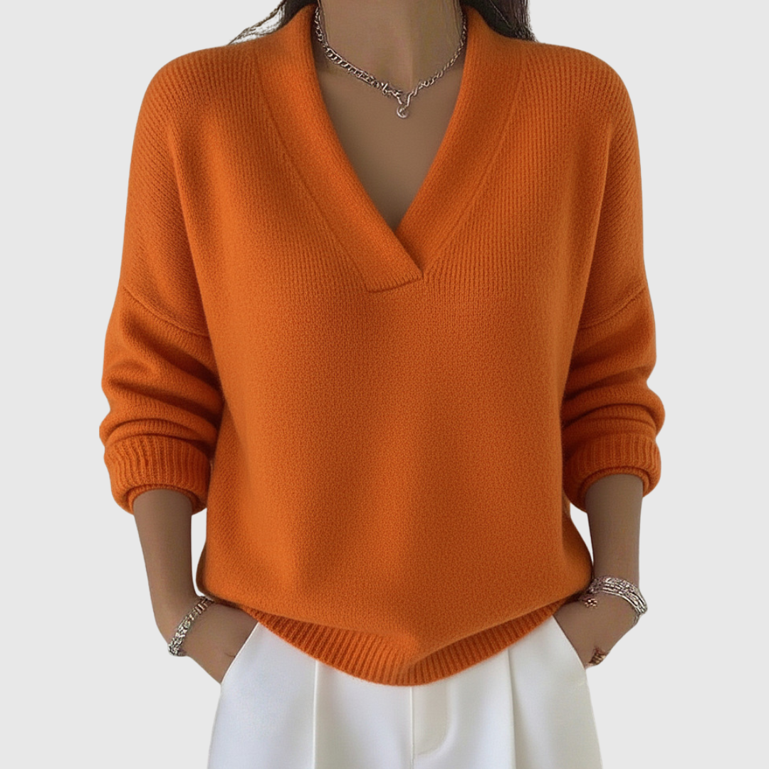 Faye | Maglione Casual in Morbido Collo a V