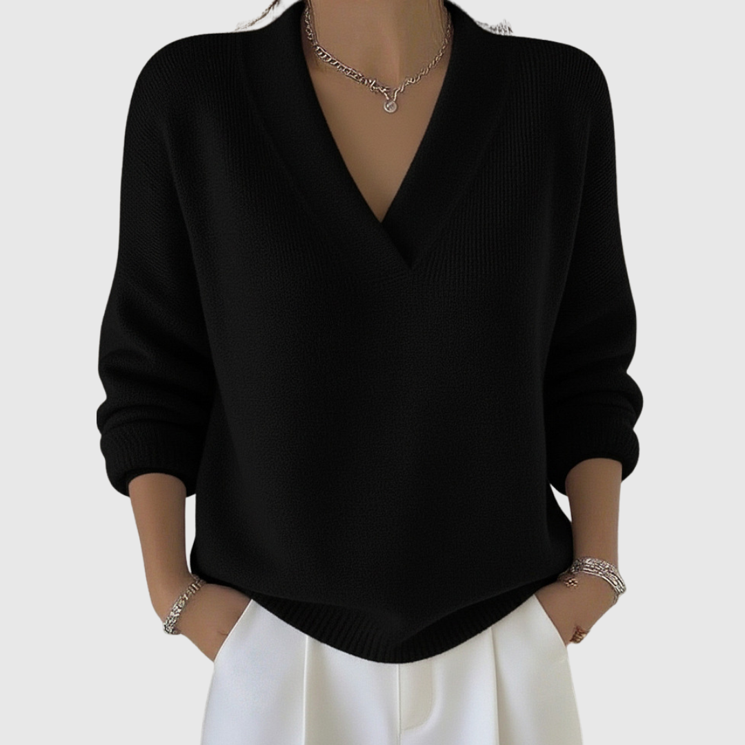 Faye | Maglione Casual in Morbido Collo a V