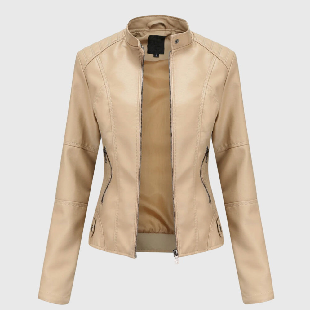 Giorgina™ - Elegante Giacca in Pelle Femminile