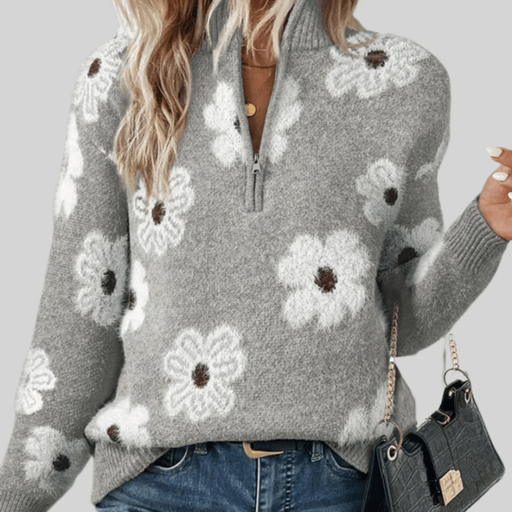 "Bloom™ | Maglione con zip parziale" can be rewritten as "Bloom™ | Pullover con zip parziale".