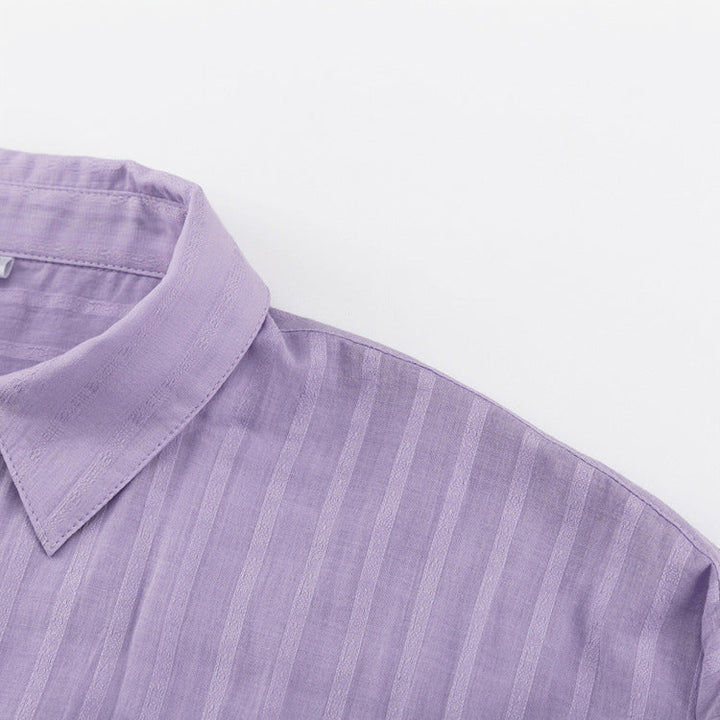 Viola - Set Completo con Camicia Bottonata e Pantaloni Corti Leggeri