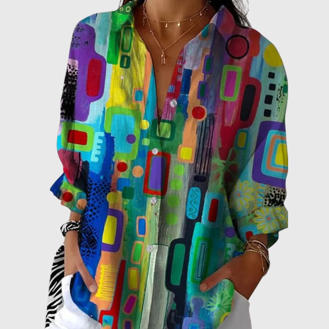 Blusa Stampata Leggera e Colorata