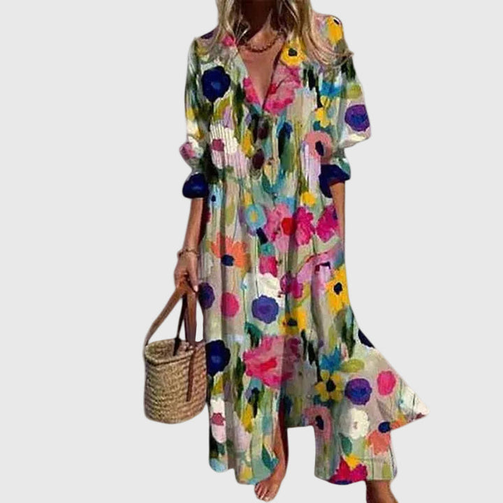 Zariah | Elegante Abito Maxi in Stile Bohémien