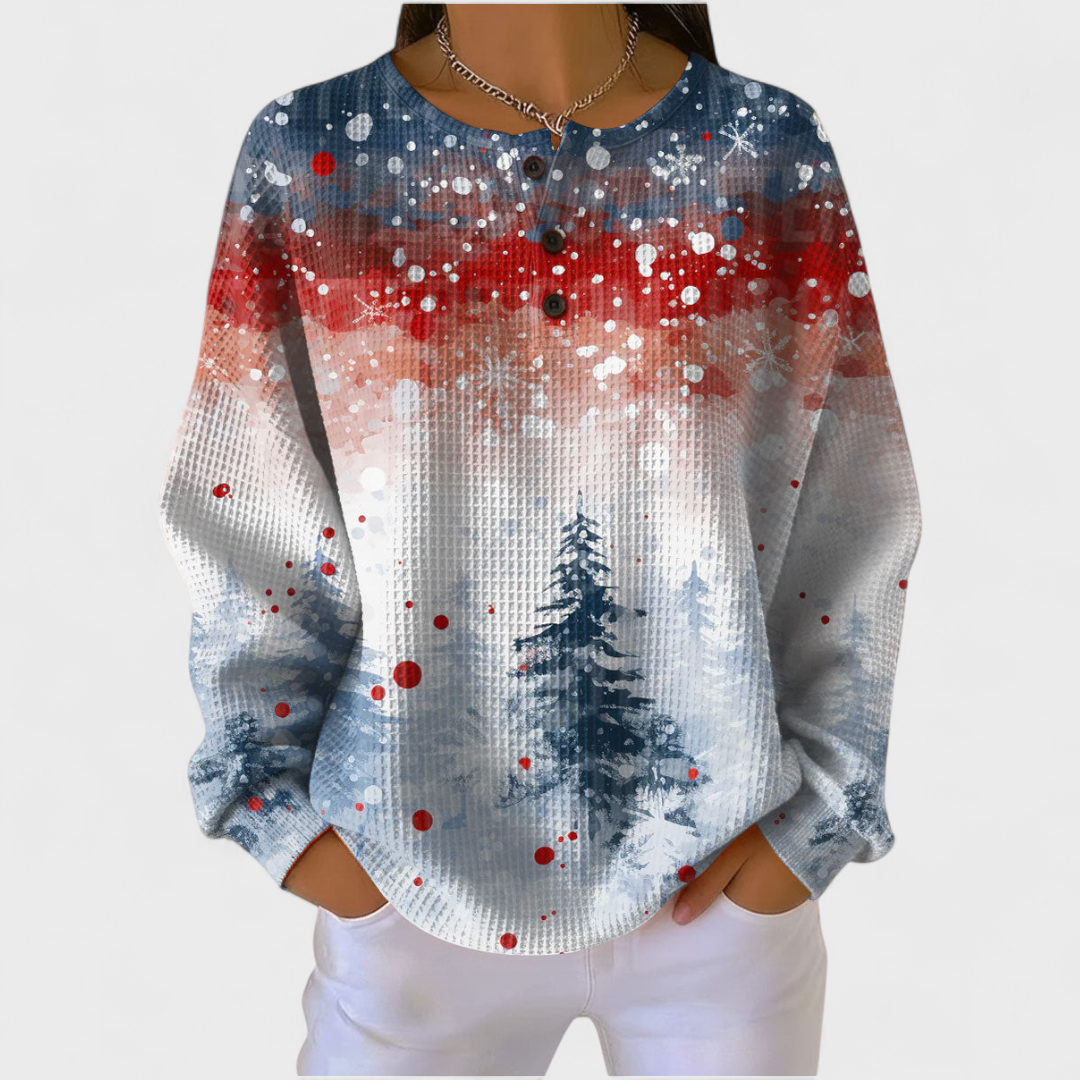 Alix - Maglione Natalizio con Design Albero di Natale
