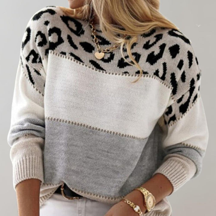 Louise™ | Elegante Maglione con Stampa Leopardata