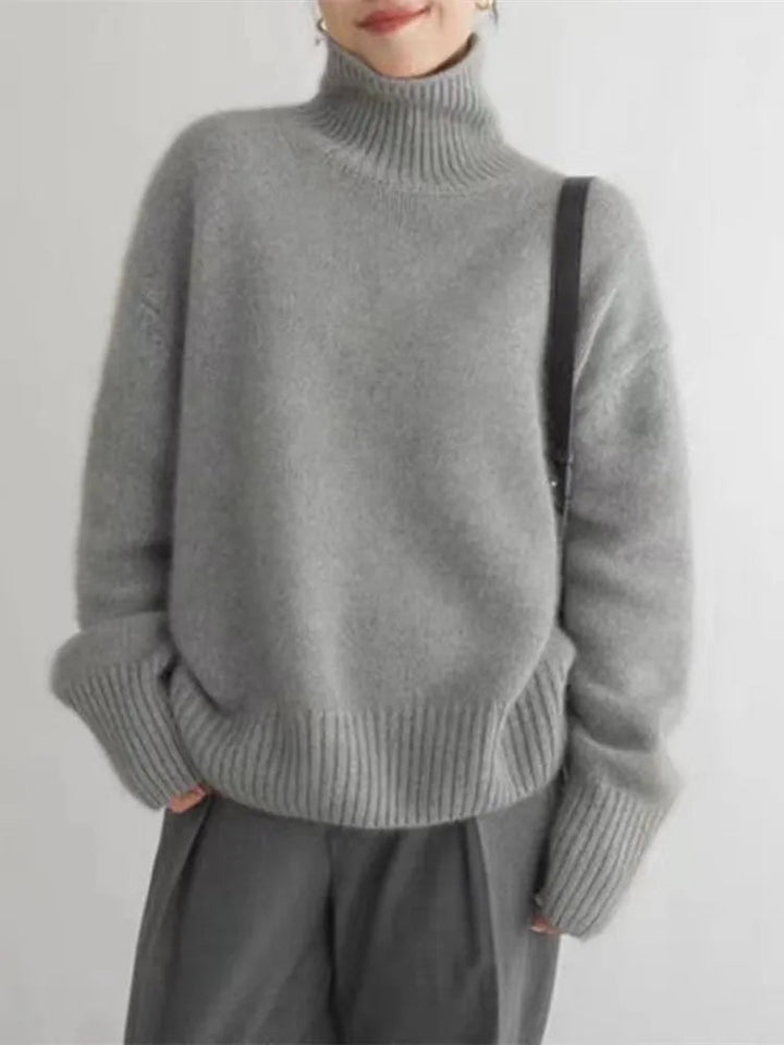 Amaya | Lussuoso Maglione in Cashmere con Collo Alto