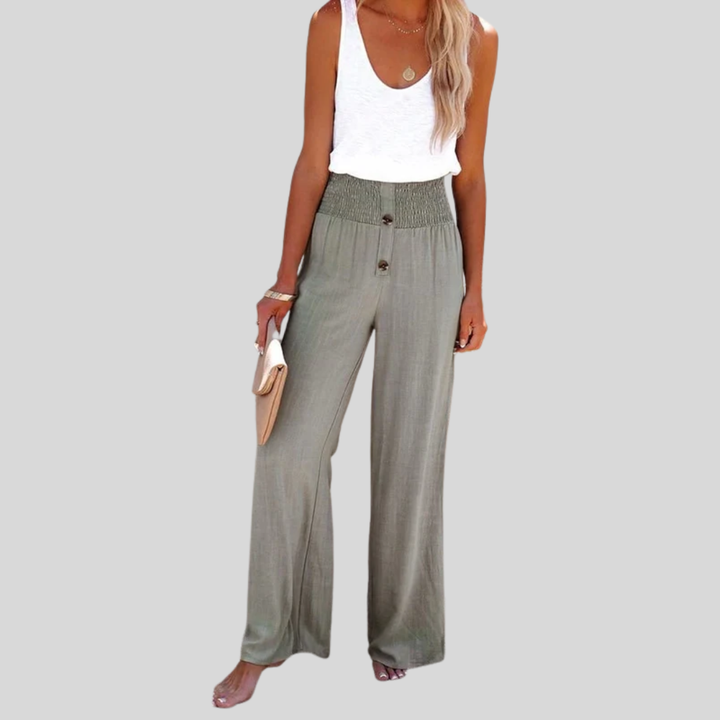 Riana - Pantaloni Relaxed a Vita Alta