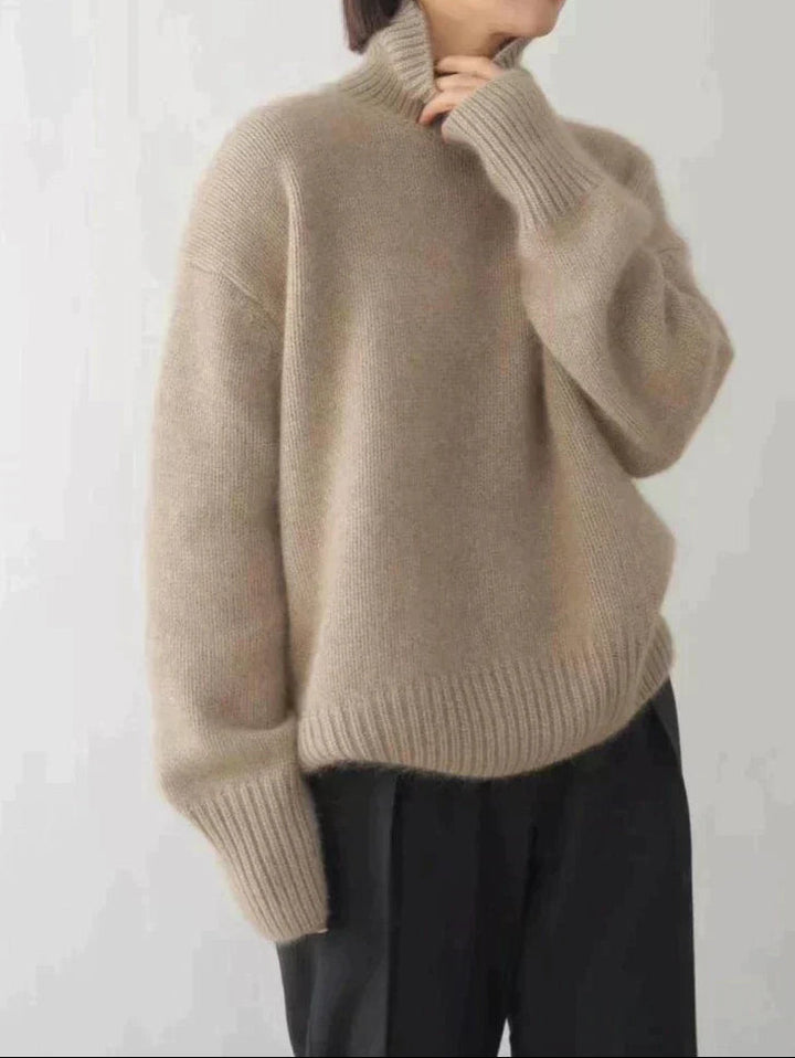 Amaya | Lussuoso Maglione in Cashmere con Collo Alto