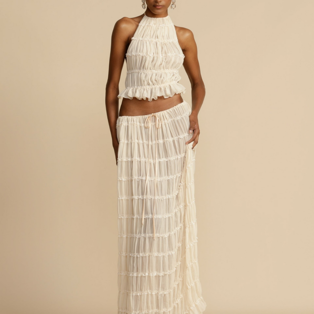 WENDY - Top con Spalline e Gonna Coordinata