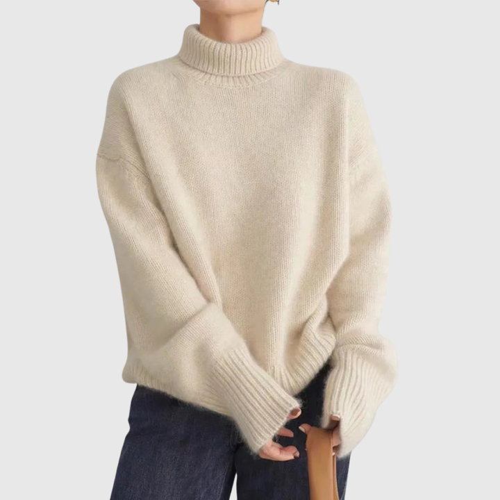 Amaya | Lussuoso Maglione in Cashmere con Collo Alto