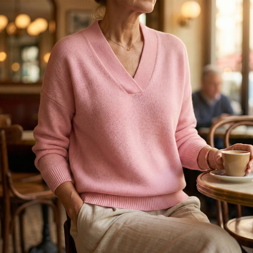 Faye | Maglione Casual in Morbido Collo a V