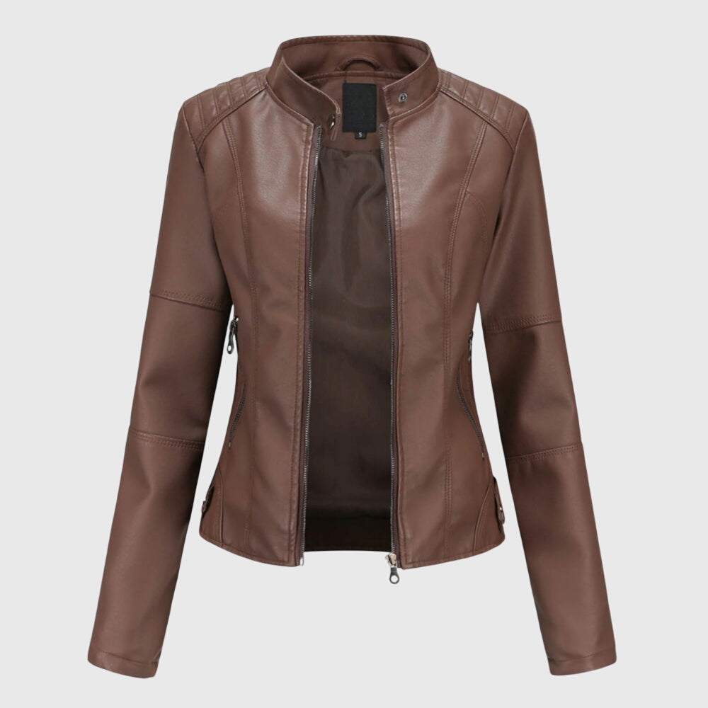 Giorgina™ - Elegante Giacca in Pelle Femminile