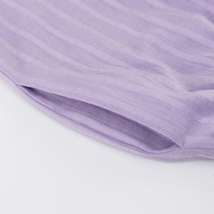 Viola - Set Completo con Camicia Bottonata e Pantaloni Corti Leggeri