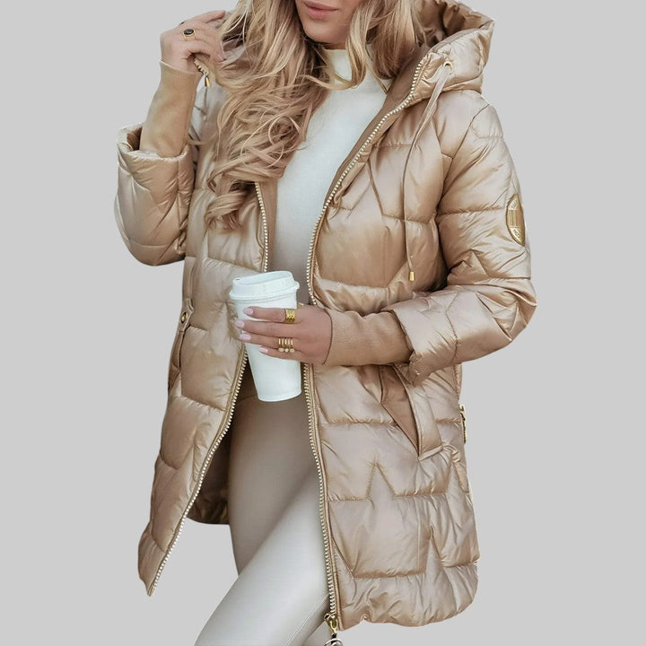 Cecilia | Elegante Cappotto Autunnale con Cappuccio