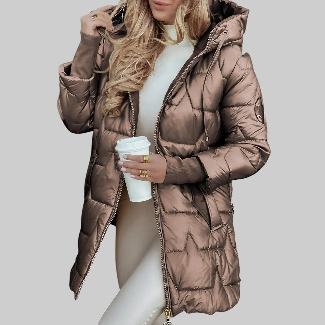 Cecilia | Elegante Cappotto Autunnale con Cappuccio