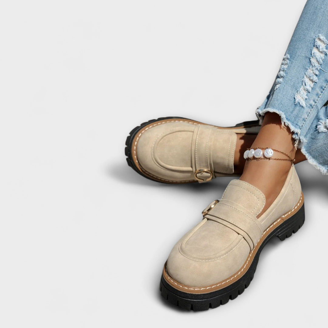 Lora™ | Mocassini Casual con Punta Tonda
