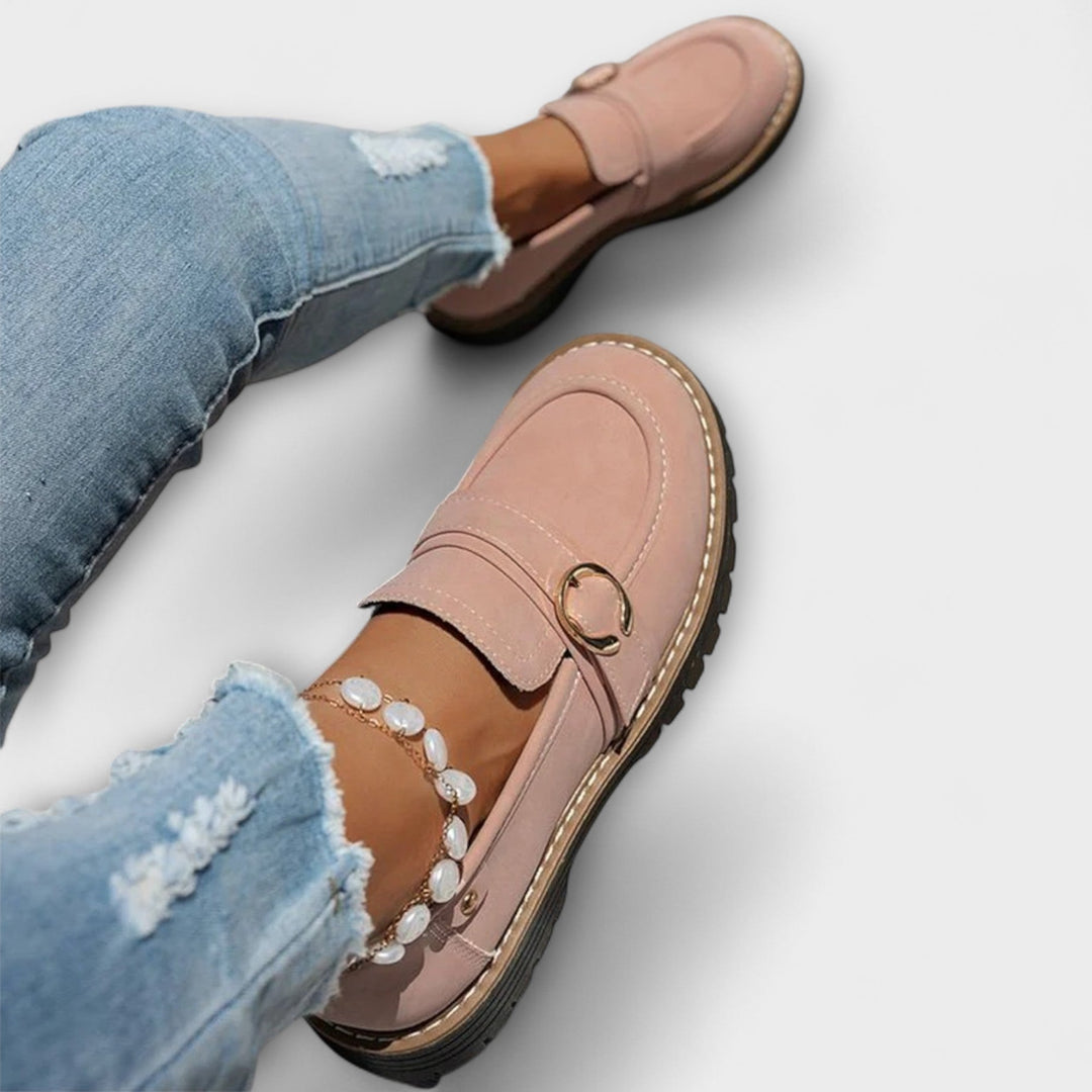 Lora™ | Mocassini Casual con Punta Tonda