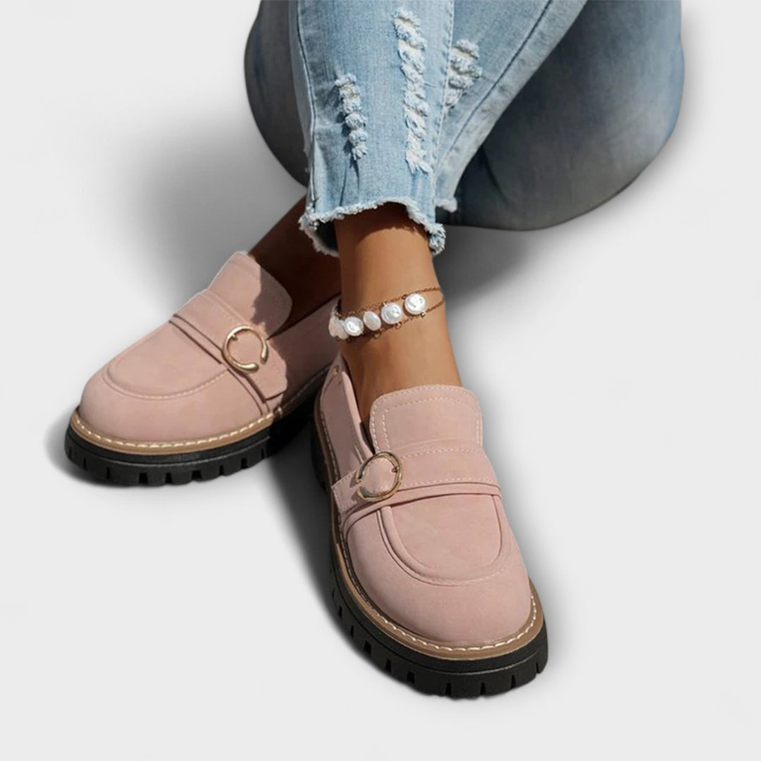 Lora™ | Mocassini Casual con Punta Tonda