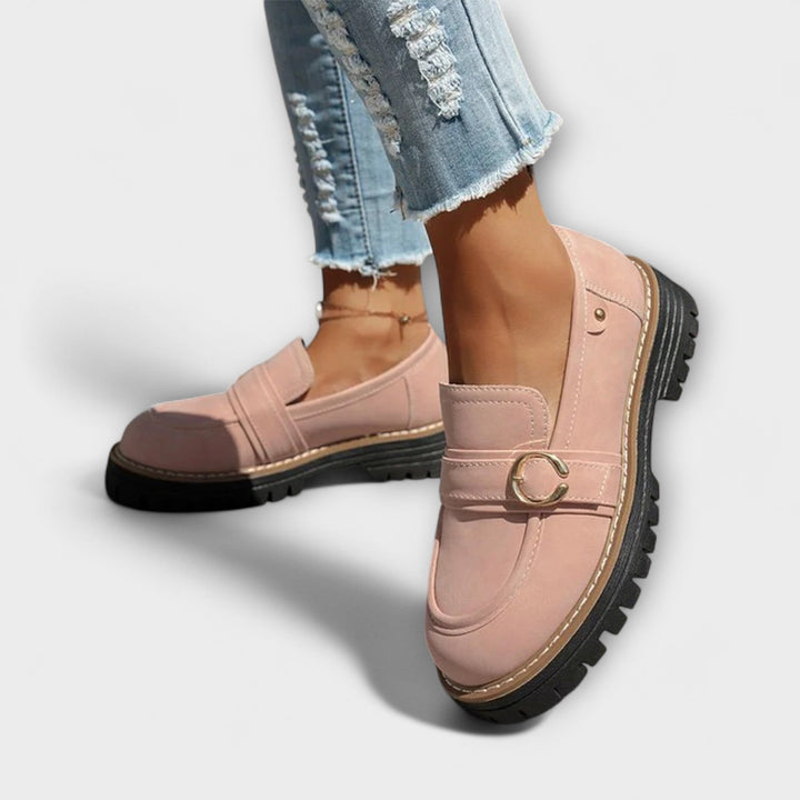 Lora™ | Mocassini Casual con Punta Tonda
