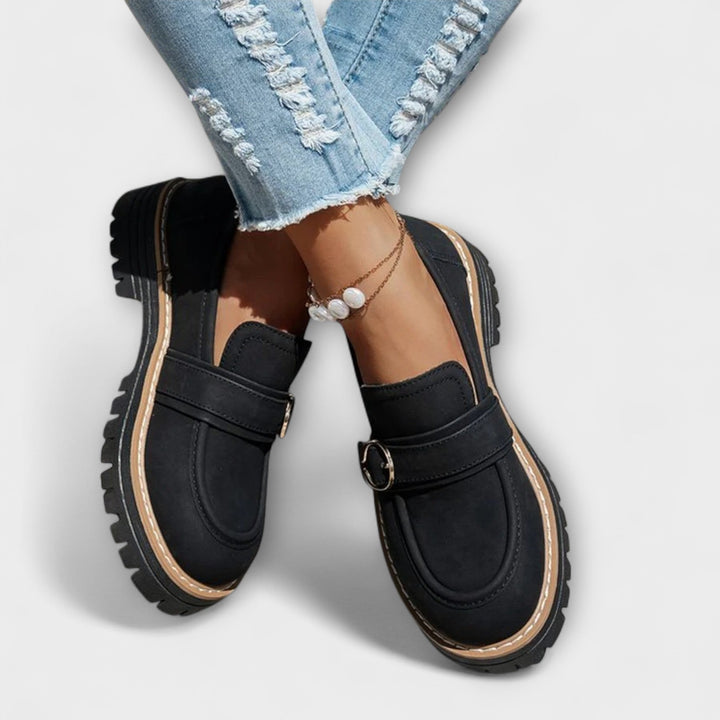 Lora™ | Mocassini Casual con Punta Tonda