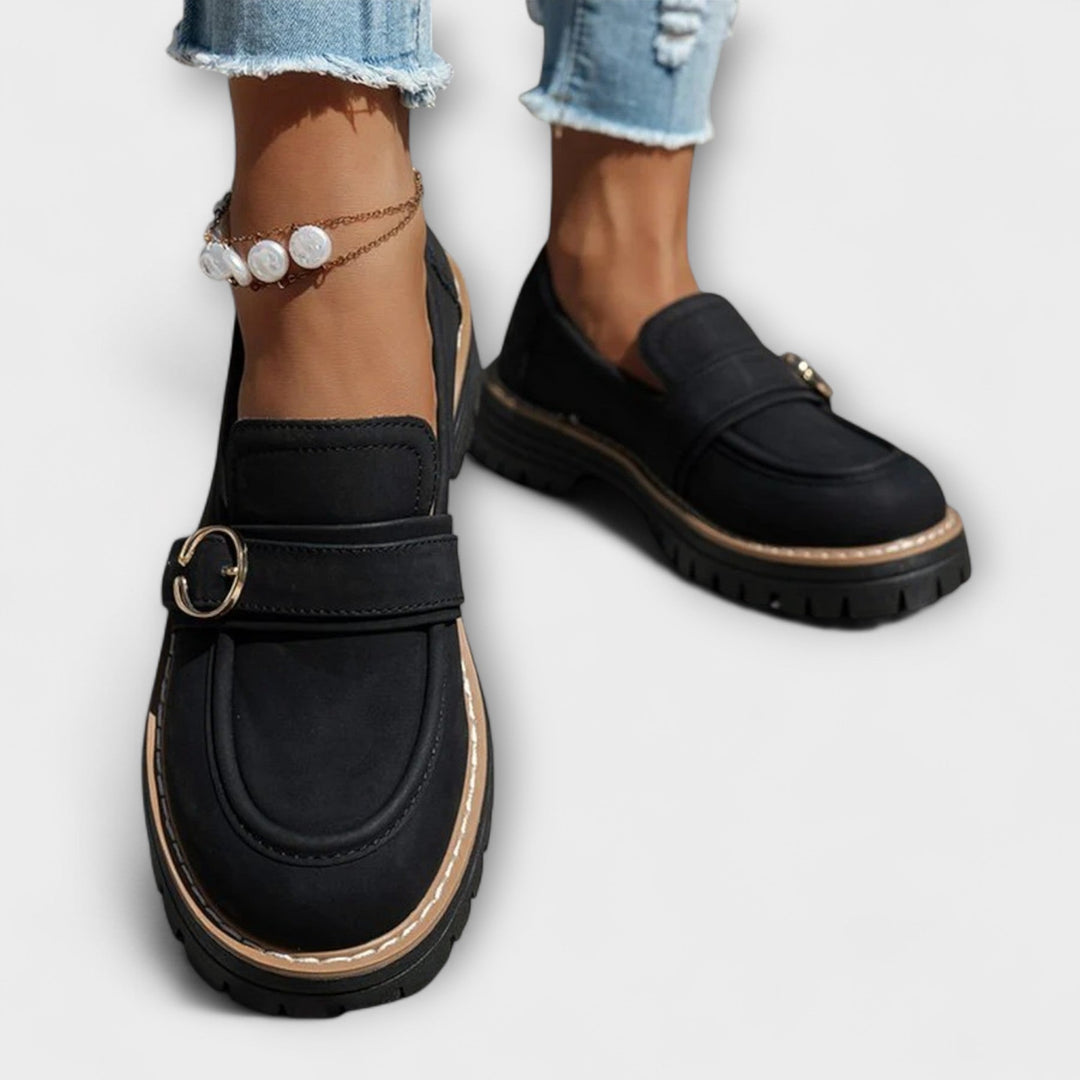 Lora™ | Mocassini Casual con Punta Tonda