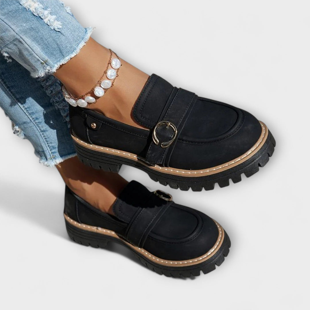 Lora™ | Mocassini Casual con Punta Tonda