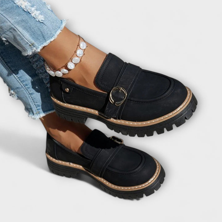 Lora™ | Mocassini Casual con Punta Tonda