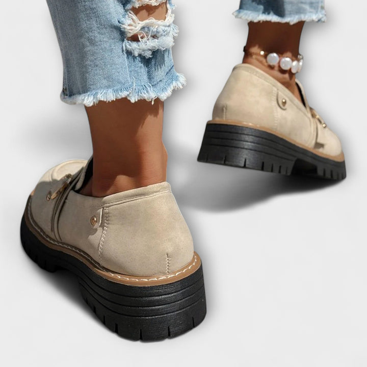 Lora™ | Mocassini Casual con Punta Tonda
