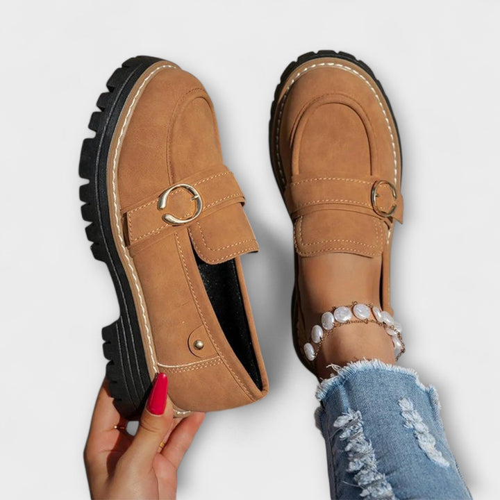 Lora™ | Mocassini Casual con Punta Tonda