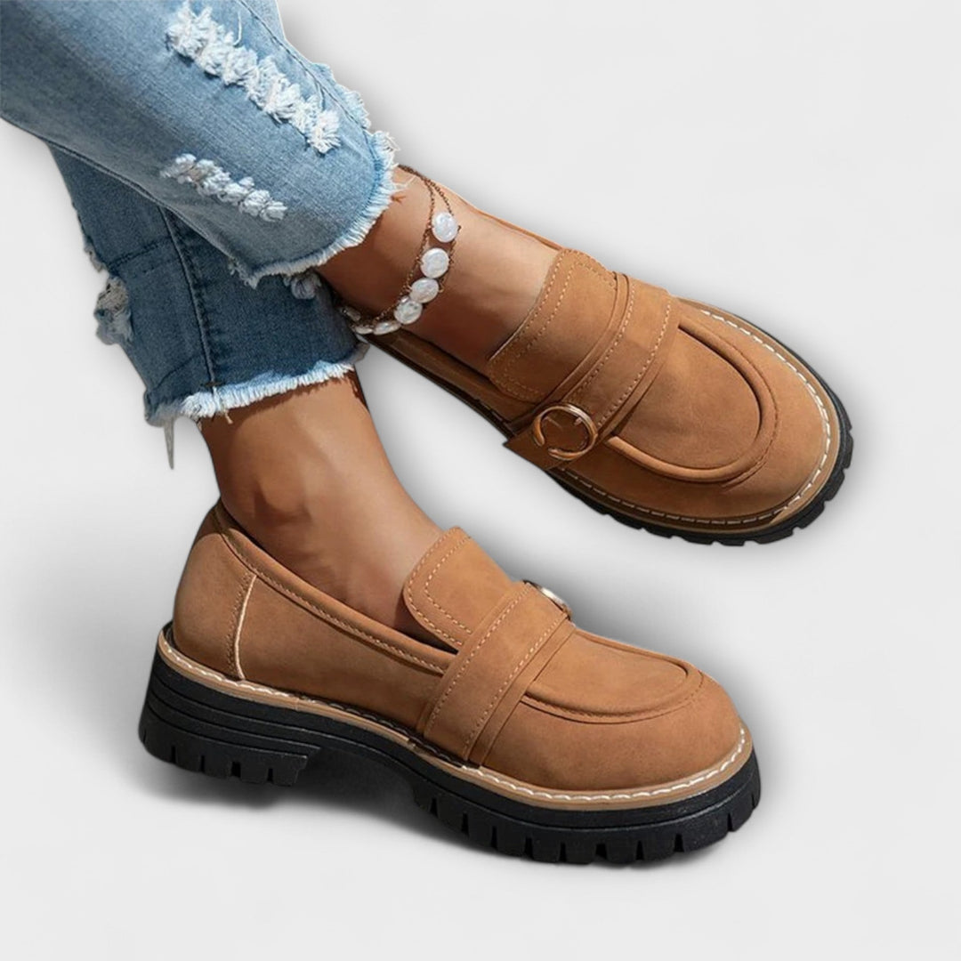 Lora™ | Mocassini Casual con Punta Tonda